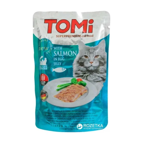 TOMI - פאוץ לחתול בטעם ביצה וסלמון