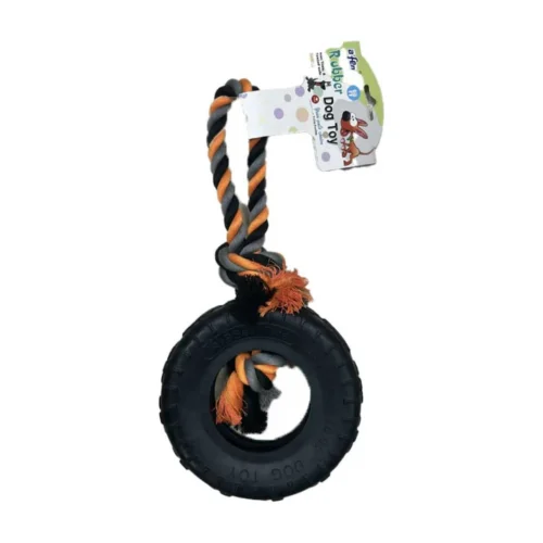צמיג שחור + חבל L