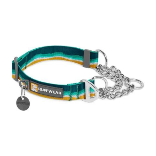 רפוואר קולר חצי חנק לכלב RUFFWEAR CHAIN REACTION COLLAR - טורקיז