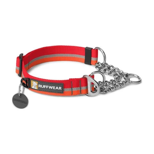 רפוואר קולר חצי חנק לכלב RUFFWEAR CHAIN REACTION COLLAR - אדום