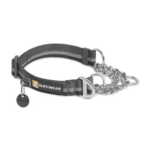רפוואר קולר חצי חנק לכלב RUFFWEAR CHAIN REACTION COLLAR - אפור