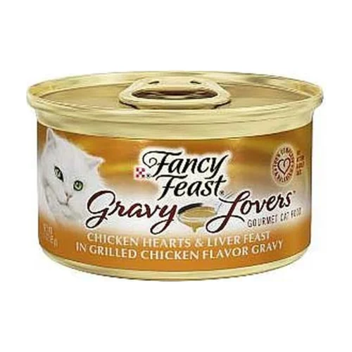 FANCY FEAST פנסי פיסט - לבבות עוף וכבד בגריל בטעם קוביות