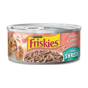 FRISKIES שימורי פריסקיז - נתחי עוף וסלמון ברוטב