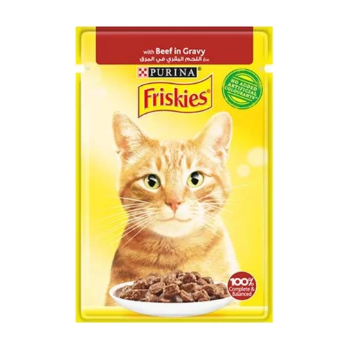 FRISKIES פריסקיס פאוצ' - נתחי בקר ברוטב
