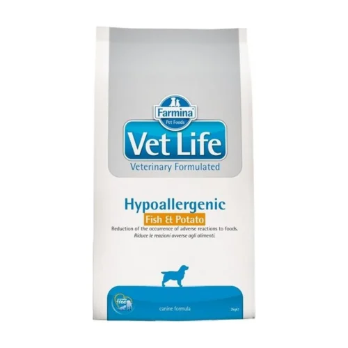 (12 ק"ג) וט לייף VETLIFE- מזון רפואי לכלב היפואלרגני דגים ותפו"א