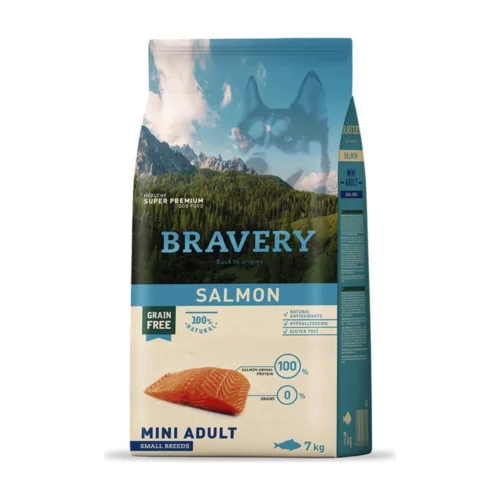(7 ק"ג) ברייברי BRAVERY - סלמון ללא דגנים וגלוטן - היפואלרגני