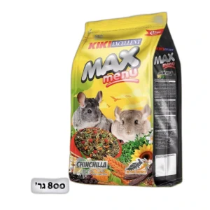קיקי מזון לצינצילות 800 גר