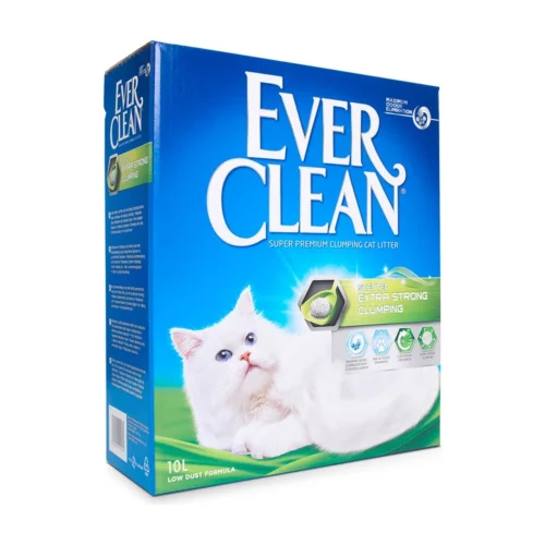 (10 ליטר) אויר קלין (EVER CLEAN) - חול מתגבש לחתולים - עוצמה מחוזקת (ירוק)