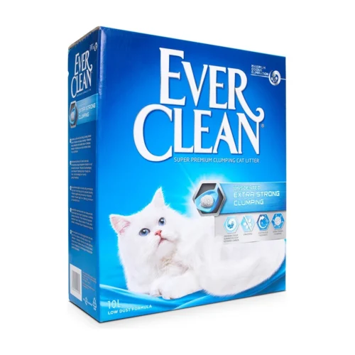 (10 ליטר) אויר קלין (EVER CLEAN) - חול מתגבש לחתולים - עוצמה מחוזקת (תכלת)