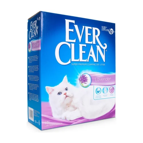 (10 ליטר) אויר קלין (EVER CLEAN) - חול מתגבש לחתולים - לוונדר