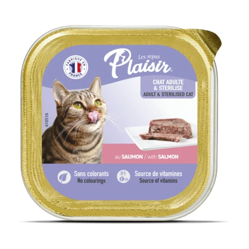 פלזר- מעדן לחתול בטעם סלמון - פלזר פלזיר Plaisir