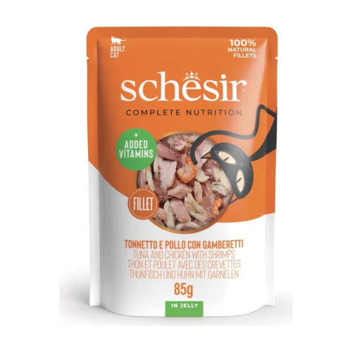 Schesir שזיר מזון רטוב לחתול מעדן גורמה - עוף מתובל בפתיתי טונה