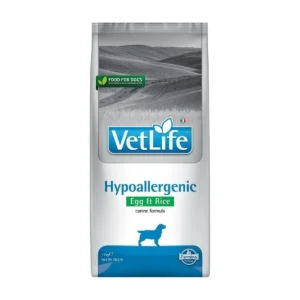 VET LIFE - מזון רפואי לכלב היפואלרגני ביצה ואורז