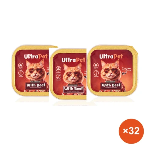 מארז 32 יחידות אולטרה פט - פטה בקר לחתול 100 גרם — DOGMARKET