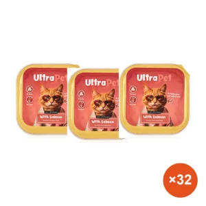 אולטרה פט - פטה סלמון לחתול 100 גרם × 32 יחידות — חיסכון של ₪61