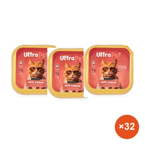מארז 32 יחידות אולטרה פט - פטה סלמון לחתול 100 גרם — DOGMARKET