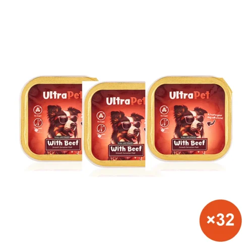 מארז 32 יחידות אולטרה פט - פטה בקר לכלב 100 גרם — DOGMARKET