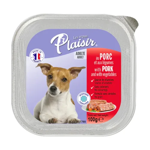 פלזיר מעדן לכלב — חזיר וירקות 100 גרם
