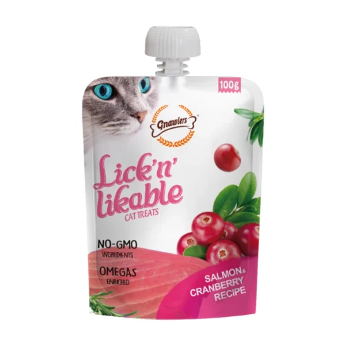 גנאולרס Lick'n'Likable - מחית לחתול סלמון וחמוציות 100 גרם