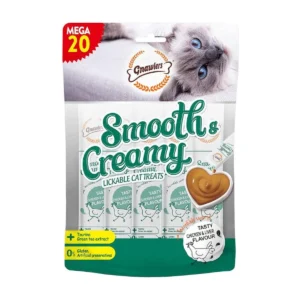 גנאולרס Smooth & Creamy - חטיף קרם נוזלי לחתול עוף וכבד 300 גרם (20x15 גרם)