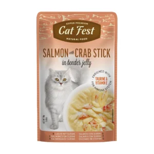 cat fest- פאוץ' חתולים פילה סלמון עם סורימי 70 גרם