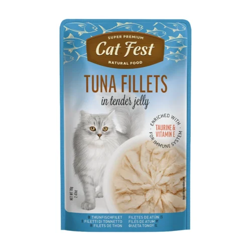 cat fest- פאוץ' חתולים פילה טונה 70 גרם