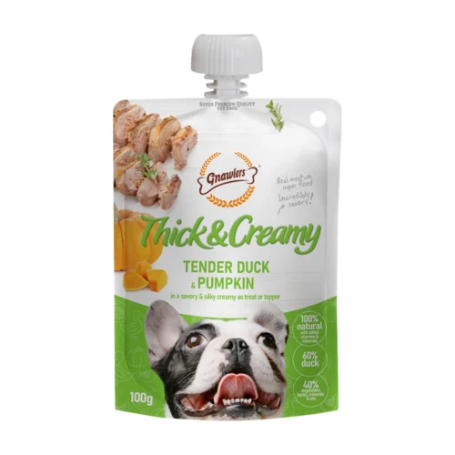 גנאולרס Thick & Creamy - מחית לכלב ברווז ודלעת 100 גרם