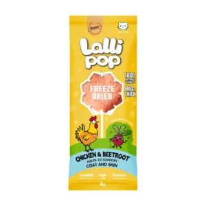 גנאולרס Lallipop - חטיף מיובש בהקפאה לחתול עוף וסלק 4 גרם