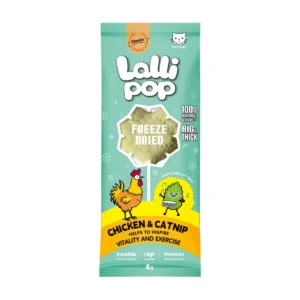 גנאולרס Lallipop - חטיף מיובש בהקפאה לחתול עוף וקטניפ 4 גרם