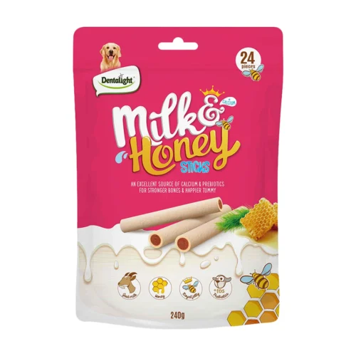 דנטלייט Milk & Honey - מקלות חלב עיזים ודבש 240 גרם