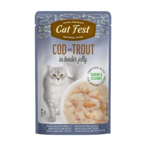 cat fest- פאוץ' חתולים בקלה עם פורל 70 גרם