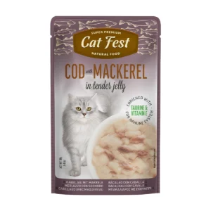 cat fest- פאוץ' חתולים בקלה עם מקרל 70 גרם