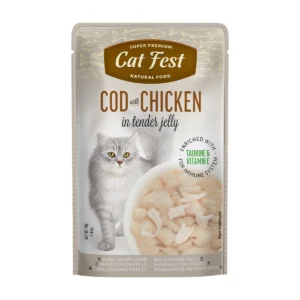 cat fest- פאוץ' חתולים בקלה עם עוף 70 גרם