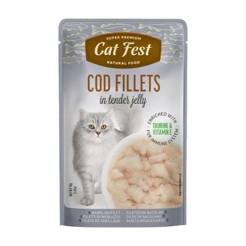 cat fest- פאוץ' חתולים פילה בקלה 70 גרם