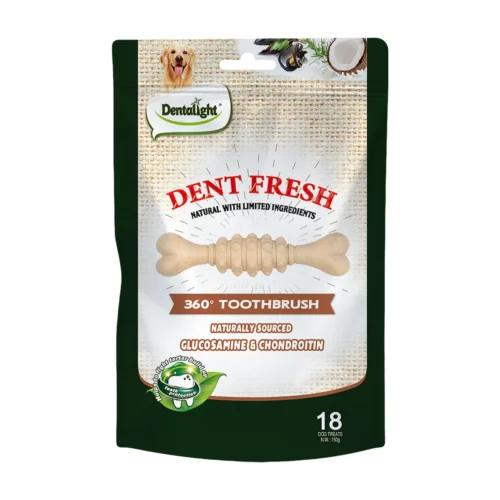 דנטלייט Dent Fresh - חטיף דנטלי מברשת 360° עם גלוקוזאמין 150 גרם